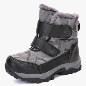 Kids snow boots. Girls/boys winter warm waterproof outdoor slip resistant shoe